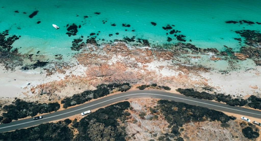 Aerial View of Cape Naturaliste Road
