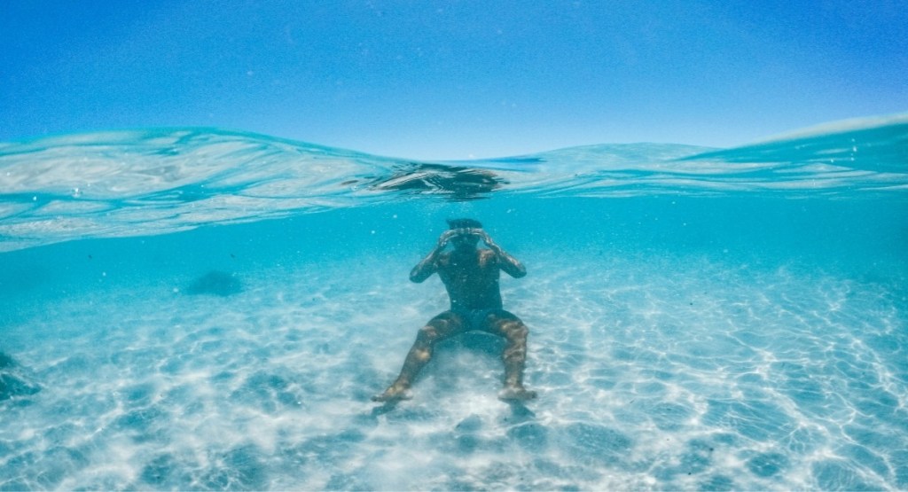 Man in Eagle Bay Beach